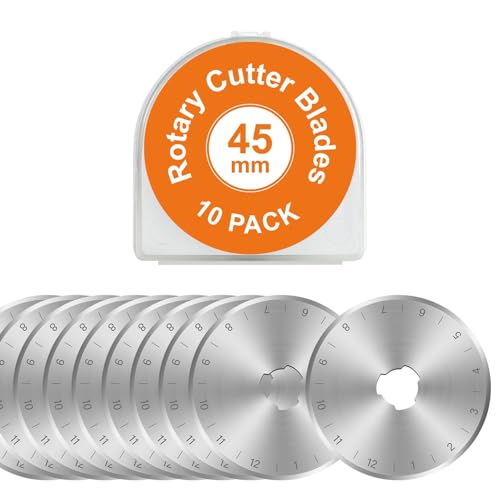 10 Packs 45mm Rotary Cutter Blades 45mm Quilting...