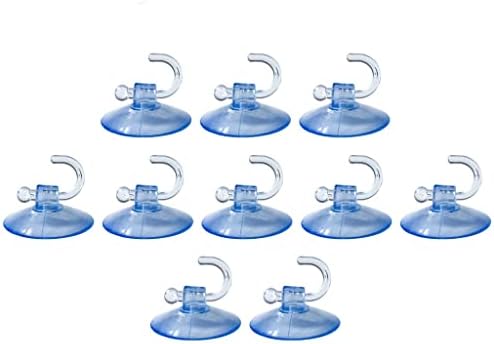 WONDER ME Transparent Blue Wall Hooks Hangers Self Adhesive Door Wall Hangers Hooks Suction Cup Suckers for Bathroom Accessories