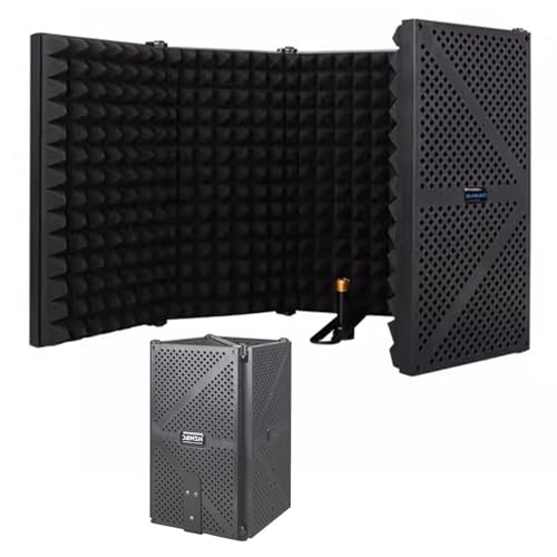 Cabina plegable de aislamiento de micrófono, portátil de escritorio, cabina vocal insonorizada, equipo de grabación de estudio, sala de aislamiento de sonido de plástico