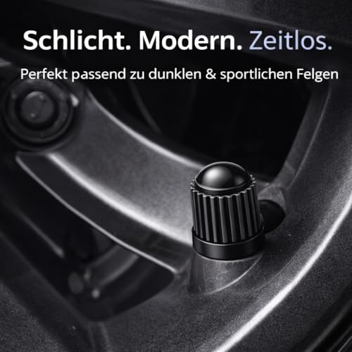 25er Ventilkappen Auto Kappe Autoventil Fahrradventil Ventildeckel - schwarz PKW & Motorrad & Fahrrad - Rad & Reifen - Autozubehör