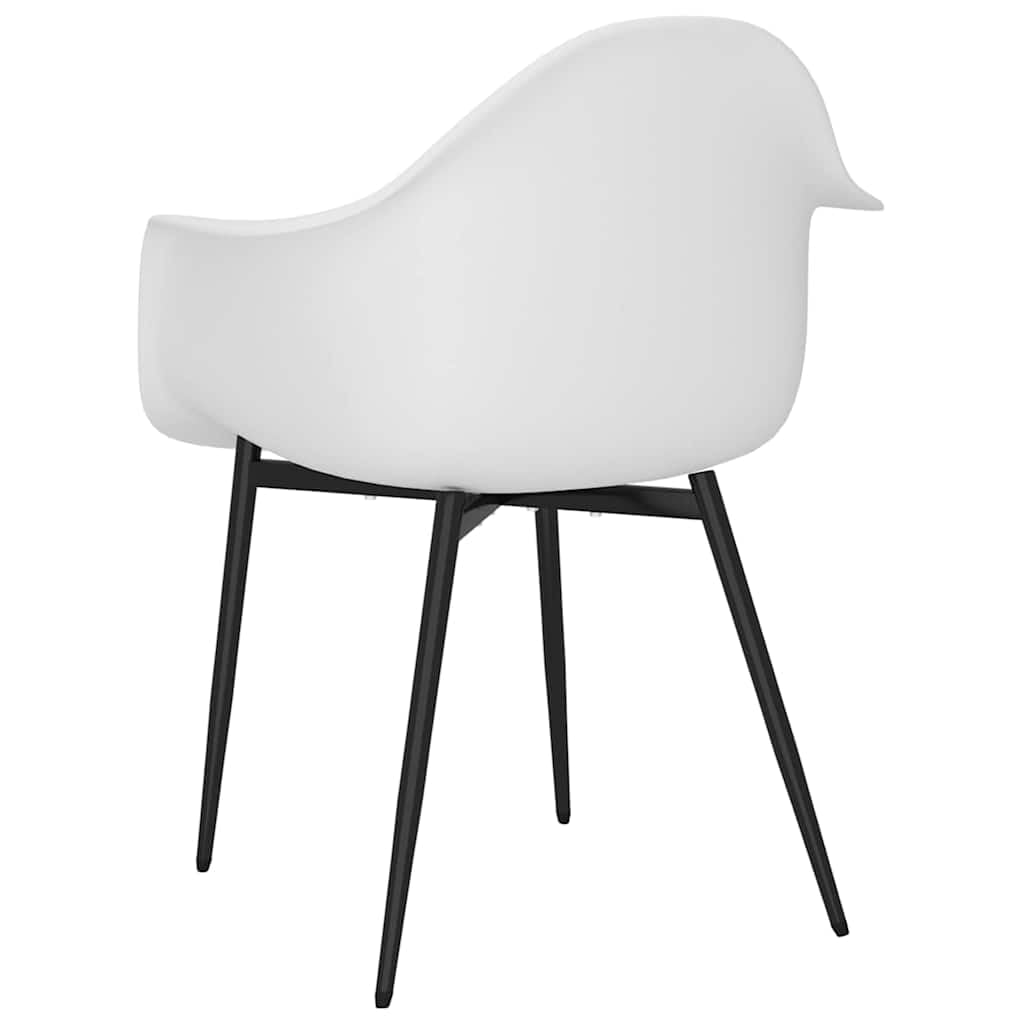 Set di 2 sedie da pranzo in PP bianco
