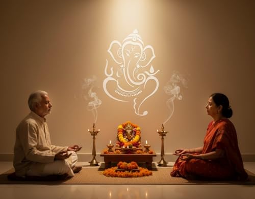 Image of Kayra Decor Stencil for Wall Painting - Ganesh Ji Pack of 1, 24 inch x 40 inch - (KDS36032)