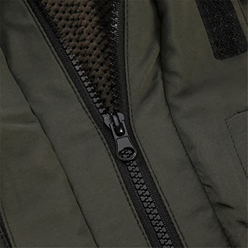 VaiKanhai Militaire jas voor heren, winddicht, outdoorjas, katoen, gevoerd, jas met capuchon, zakken, overgangsjas, sportief, bomberjack, winter, M, L, XL, XXL, 3XL, 4XL - Image 6