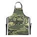 Delantal de camuflaje con diseño de tiburón, impermeable, divertido delantal para técnicos de uñas, deshewasher, barbero con correas ajustables, bolsillo grande para mujeres y hombres
