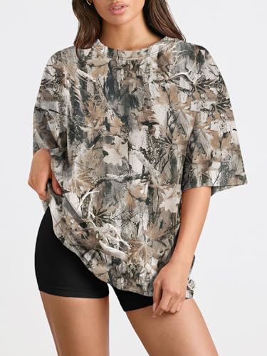 Image of Trendy Queen Womens Oversized T-Shirts Short Sleeves Workout Tops | Casual Summer Gym Tees Plus Size Fashion Clothes 2026