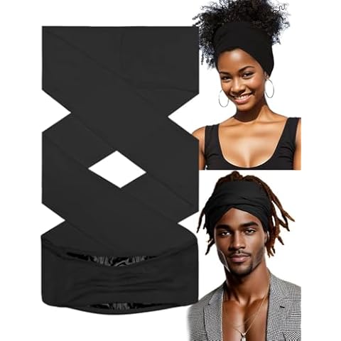 Ababalaya Satin Lined Turban Headband Cover