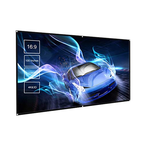 Pantalla para proyector 100" 16:9 portátil plegable miniatura 3