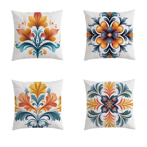 Housse de coussin de qualité supérieure aspect lin avec fermeture éclair invisible - 2