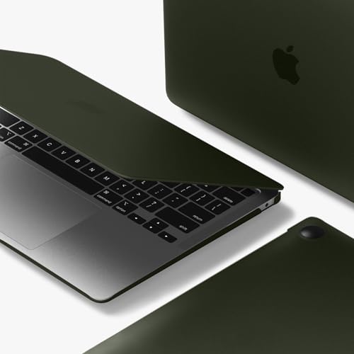 Image of DailyObjects Olive Frosted Hardshell Protective Case for MacBook Air 15 /15.3 inch|Release M4 A3241 M3 A3114 M2 A2941|Sleek Design Light Weight|Impact Resistant|Ventilated Bottom