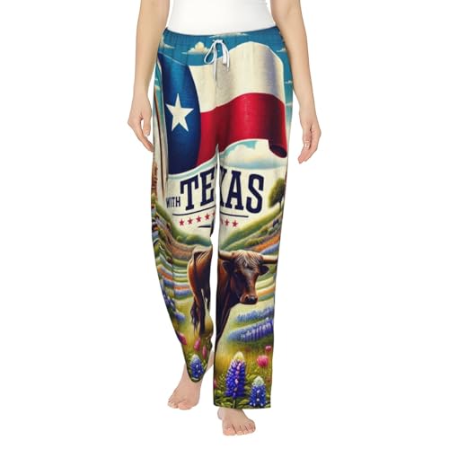 Pantalon de pyjama en polaire Texas chaud et anti-froid femme