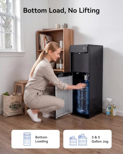 Image of 4-in-1 Bottom-Load Water Dispenser with Ice Maker, Hot, Room & Cold Water