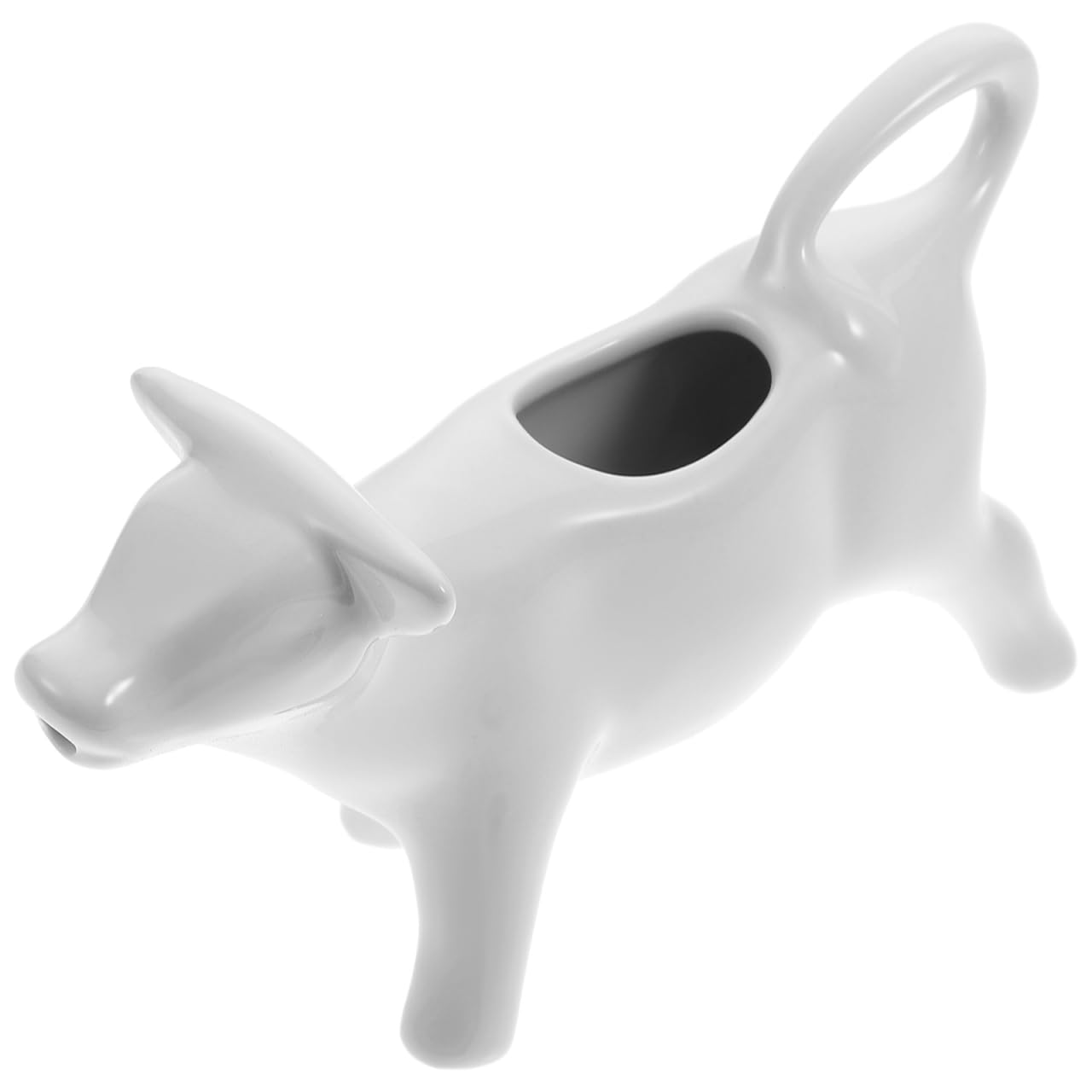 Amosfun Cow Creamer Dispenser Funny Gravy Boat - 40 ml Cow Shaped Serving Sauce Pitcher Milk Cream Jug Coffee Syrup Jar Dipping Bowls