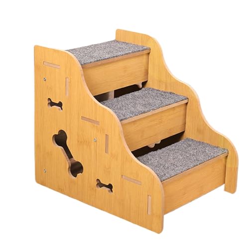 Scaletta per cani pieghevole per letto alto, stabile per gatti anziani, fondo antiscivolo, per mobili interni, leggero, portatile, colore nero, 1 pezzo