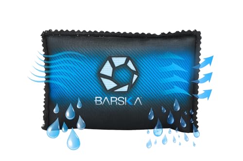 BARSKA Rechargeable Desiccant Dehumidifier - Safe Moisture Absorber for Home Closets, Gun Safes, Basement, Garage, Cars - Microwaveable - Portable Blue Dehumidifying Solution