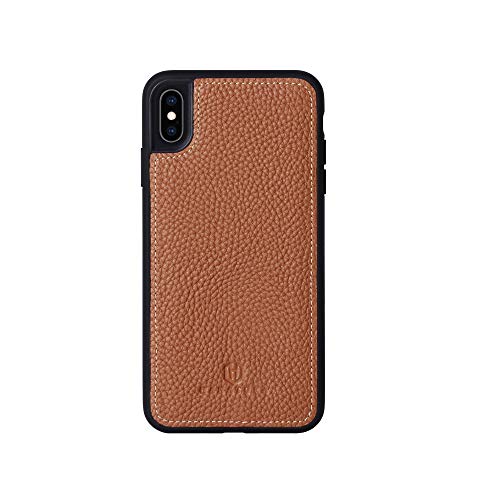 iPhone XS/iPhone X 本革ケース シュリンクカーフレザー 耐衝撃 ハンドメイド ギフト おしゃれ シンプル 大人可愛い メンズ レディース スマホケース 茶色 ブラウン キャメル SPG-XS-Camel