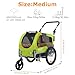 DOGGYHUT® Premium M Hundeanhänger 2-in-1 Hundebuggy & Jogger Fahrradanhänger für Hunde bis 23kg