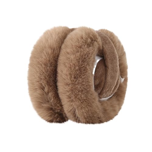 HMXDZBM mens ear muffs for winter Solid Soft Plush Ear Keep Warmer Winter Earmuffs Compatible With Women Men Fashion Outdoor Earflap mens earmuffs(Brown)