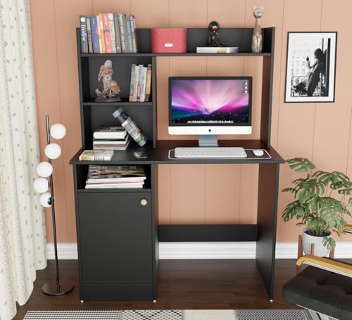 Image of Spyder Craft Indus Engineering Wood Modern Office Desk Study Table Computer Table for Office Work from Home Kids Study Room Workstation (Black)