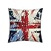 Funda De Almohada para Cojín Bandera De Reino Unido Fundas De Cojín Coloridas Throw Pillow Case Retro Funda De Almohada 45X45Cm para Hogar, Jardín, Sofá