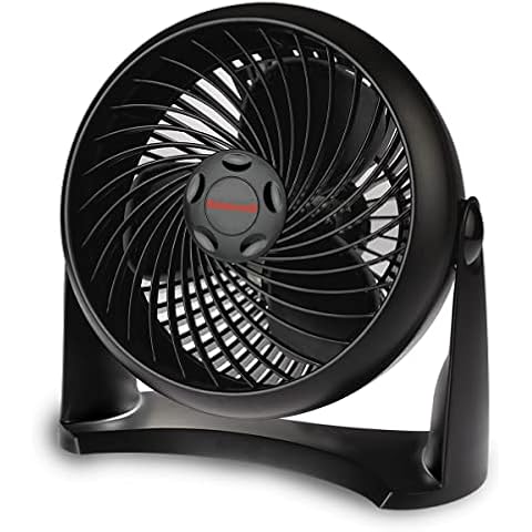 Honeywell TurboForce Turbo-Ventilator (Geräuscharme Kühlung, verstellbarer Neigungswinkel bis zu 90°, 3 Geschwindigkeitseinstellungen, Wandmontage, Tischventilator) HT900E, Schwarz Cover