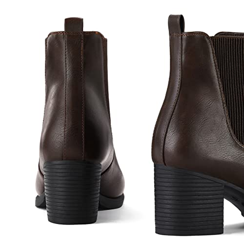 COASIS Women's Chelsea Boots Chunky Block Heel Slip On Ankle Boots with Elastic Sided Fall Booties4