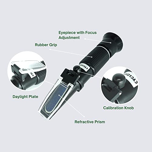 Cyclops Instruments Antifreeze Premium Refractometer For Automotive Antifreeze System, Adblue, Def, Battery Acid, And Windshield Washer Fluid | Measures Freezing Point Temperature And Concentration #TOP6