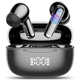 Wireless Earbuds, 2026 Bluetooth 5.4 Headphones in Ear with 4 ENC Mic Ear Buds HiFi Stereo Sound Wireless Earphones 40H Playtime Bluetooth Earbud IP7 Waterproof USB-C for iOS/iPhone/Android Black