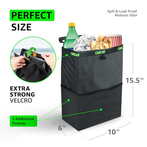 Image of CarCan The Original 2 Million Sold - Billions of Plastic Bags Saved and NO More Litter! 3 in 1 Trash - Storage - Cooler