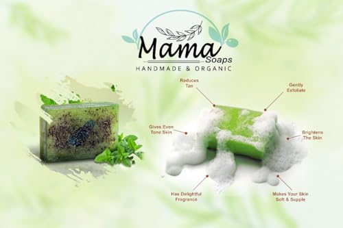 Image of Luxury Soap - Handmade Organic Ayurvedic Bath Bar with Pure Essential Oils for Glowing Skin | Sulfate-Free | For Men & Women (Pack of 3) (3, Tulsi)