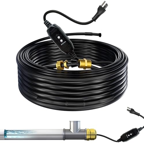 TOPDURE in Pipe Heating Cable Prevents Pipes from Freezing, Internal Self-regulating Heat Trace Cable for Safe Drinking Water, 120V 10FT
