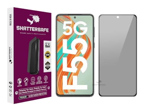 Image of Anti-Spy Privacy Tempered Glass Compatible For Samsung Galaxy F55 5G [Pack of 1]. 9H Hardness, Anti-Scratch, Edge-to-Edge Protection With Easy Installation Kit & Case Friendly Fit.