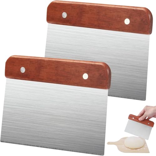Dough Scraper, Espatula Cocina Acero Inoxidable Espátula De Masa, Cortador De Masa Grande Con Mango Rasqueta Cocina, Rasqueta Panadero, Rascador de Cocina Para Tartas, Tartas, Pizza, Cortador Masa