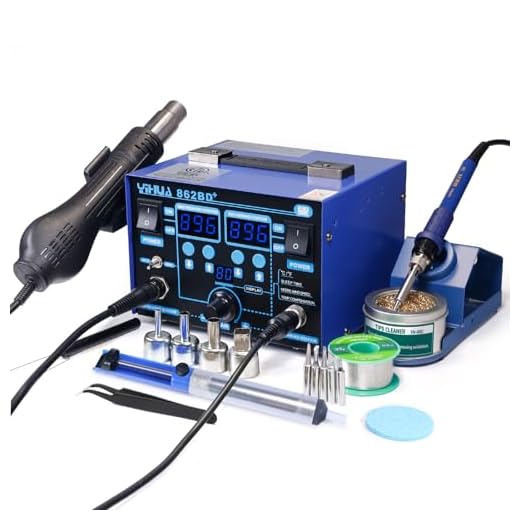 YIHUA 862BD+ SMD ESD Safe 2 in 1 Soldering Iron Hot Air Rework Station °F /°C with Multiple Functions
