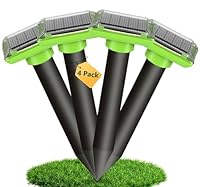 Queath Solar Maulwurfschreck,Ultraschall Maulwurfschreck für Vertreiben Wühlmäuse,Maulwürfe vertreibens,Wühlmausschreck,Mole Repellent,Maulwurf vertreiber 4 Stück,Um wühlmäuse zu vertreiben