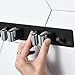 GMWXJKKL Broom and Mop Holder, Heavy-Duty Mop Wall-Mounted Clip Hanger, Stainless Steel Tool Holder, Clean Product Storage Rack for Kitchen, Office(Black,35x45cm)