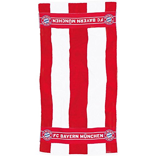Preisvergleich Produktbild FC Bayern München Badetuch rot / weiss 90x180 cm