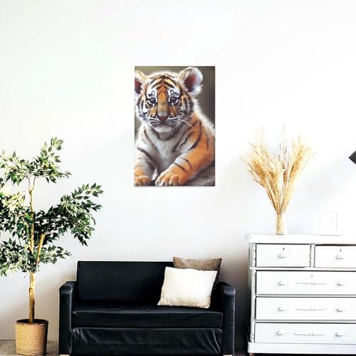 Impression HD sur toile de qualité supérieure avec tigre