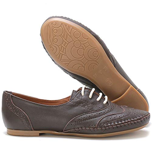 Oxford em Couro Legítimo 15360 QQ Casual Chocolate 36