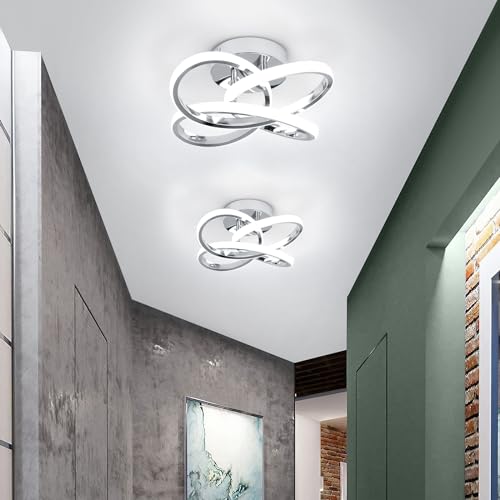 Image of CANEOE Modern Ceiling Light Fixture,Small Led Hallway Light Fixtures Ceiling Lamp,Creative Close to Ceiling Lighting for Hallway Bedroom Bathroom Balcony Stair Light Fixtures Ceiling Mount
