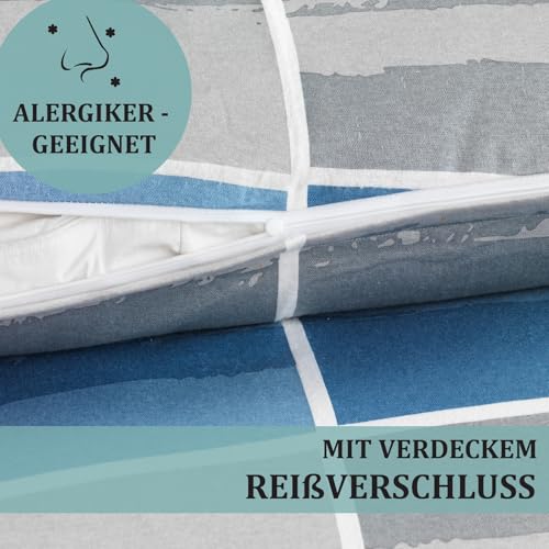 MALIKA 2 teilige kuschelige Baumwolle Soft Fein Biber Bettwäsche 135x200 + 80x80 Kissenbezug, flauschig warme Winter Bettbezug… – Ansicht 5