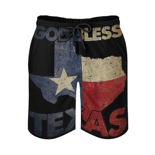 Mens Texas Flag Map Print Swim Trunks Beach Shorts Summer Sports Running Bathing Suits3