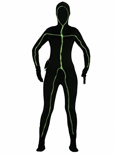 Guirca grafoplas SL. – Traje Luminoso enterito Académico Negra con luz LED...