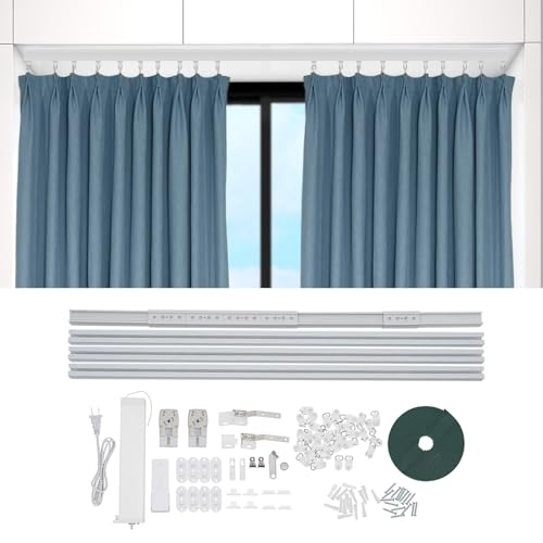Motorized Curtain Track System with Remote & Voice Control