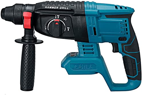 Elektrischer Akku-Bohrhammer, wiederaufladbare bürstenlose Schlagbohrmaschine mit 4 Funktionen für Makita 18-V-Batterie