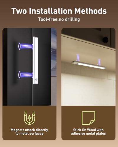 Image of Under Cabinet Lighting Wireless, RGB Motion Sensor Light Indoor, 4 Pack