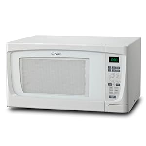 COMMERCIAL CHEF 1.6 Cubic Foot Microwave with 10 Power Levels, Small Microwave with Push Button, 1000 Watt Microwave with Digital Control Panels, Countertop Microwave with Timer, White