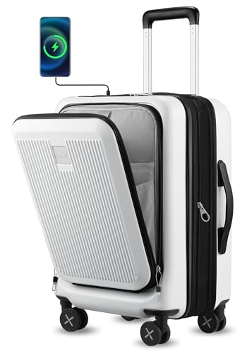 LUGGEX 20" Expandable Hard Shell Carry-On with USB Port