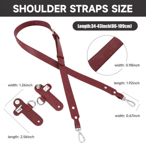 Image of 2026 Purse Straps Replacement, Leather Handbag Crossbody Shoulder Strap for S /M /L Tote Bag Women(Terra)