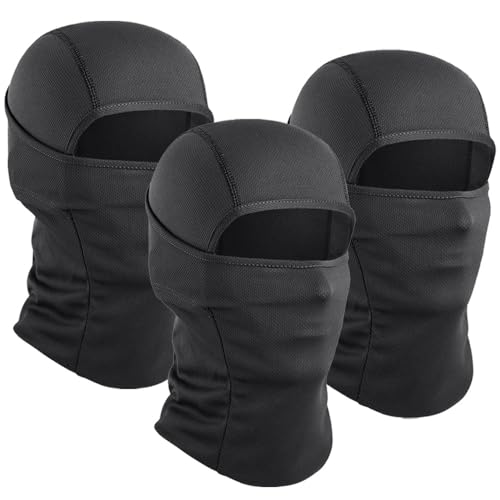 AXBXCX Balaclava Face Mask Black 3 Pieces