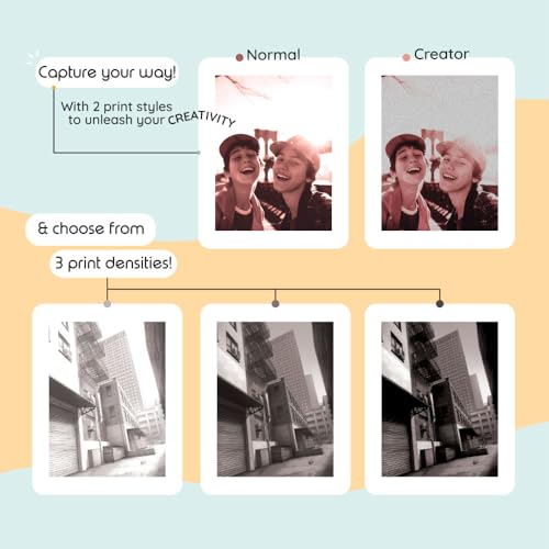 Image of kiimento Instant Print Digital Camera, Ink-Free Thermal Printing with 4 Color-Themed Paper Options, 2.4 inch HD Screen, Selfie Lens, 48MP Photo, 1080p Video, 32GB Memory Card - Model P2 (Sky Blue)